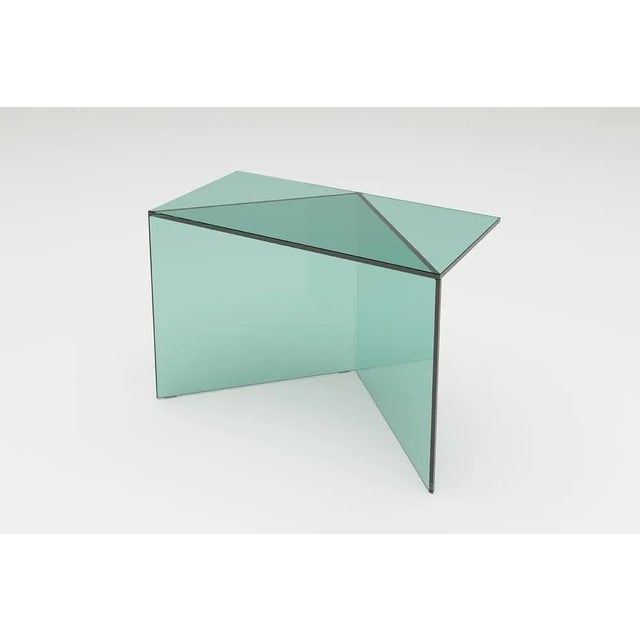 Contemporary Black Clear Glass Poly Square Coffe Table by Sebastian Scherer For Sale - Image 3 of 6