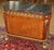 French 1990s Louis XV French Style Walnut Inlaid Marble Top Gilt Ormolu Chest Dresser Commode For Sale - Image 3 of 13