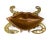 Los Castillo Mid Century Los Castillo Style Copper, Brass, Mother of Pearl Crab Bowl/ Vide Poche For Sale - Image 4 of 11