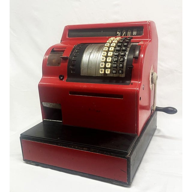 Vintage Red Cash Register from Anker, Germany, 1950s For Sale - Image 12 of 12