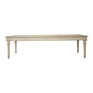 French Country Style Zinc Topped Dining Table For Sale