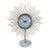 Mid-Century Modern Sunburst Table Clock With Marble Base For Sale