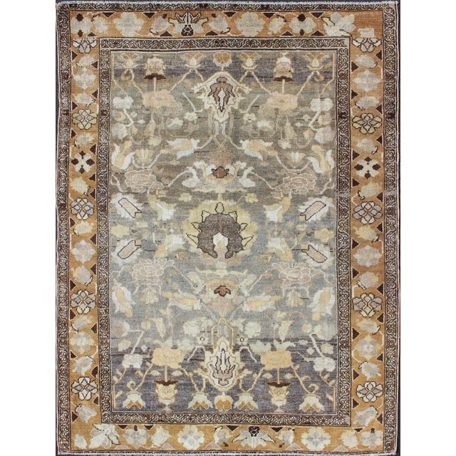 Antique Persian Bakhtiari Rug With Soft Earth-Toned Floral and Botanical Motifs For Sale - Image 13 of 13