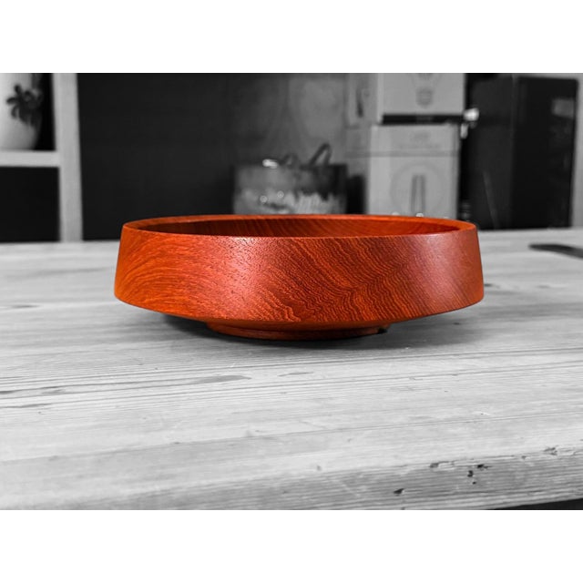 Mid-Century Sculptural Wooden Bowl, 1960s For Sale - Image 9 of 9