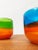 Glass Vintage German Colorful Glass Bowls from Eisch, Set of 2 For Sale - Image 7 of 18