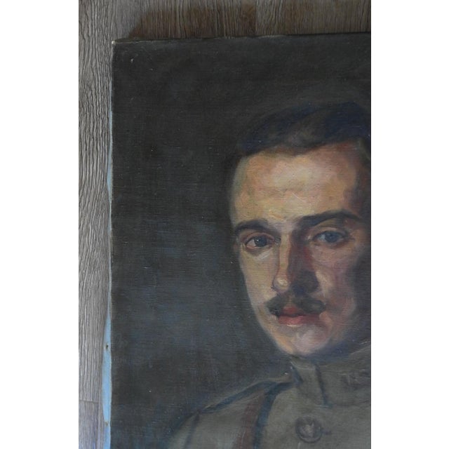 Early 20th Century Ww1 Soldier Portrait Painting For Sale In Seattle - Image 6 of 11
