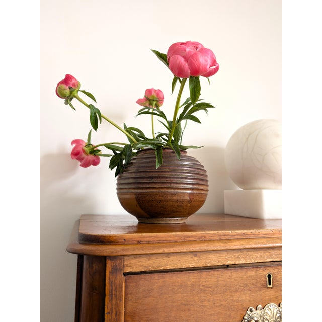 Vintage Brutalist Ceramic Globe Vase, 1960s For Sale - Image 14 of 15