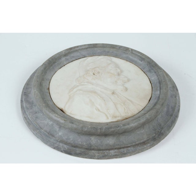 18th Century, Italian Marble Relief Portrait For Sale - Image 4 of 9