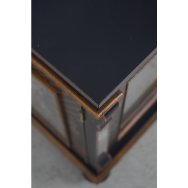 Vintage Chinoiserie Decorator Eglomise 2 Door Cabinet For Sale - Image 10 of 12