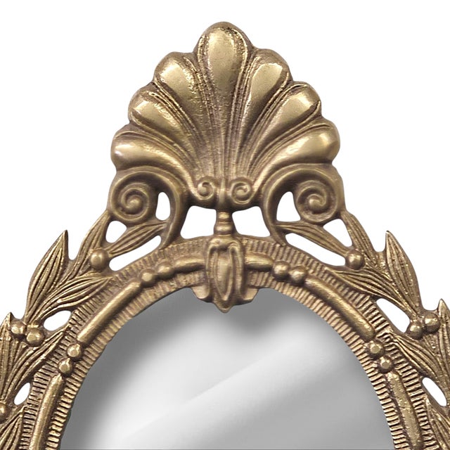 Vintage Brass Mirrored Double-Arm Wall Sconce, 13" For Sale In San Francisco - Image 6 of 11