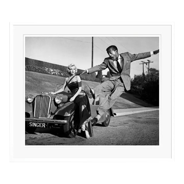 Marilyn Monroe and Sammy Davis Jr in "How to Marry a Millionaire" White Framed Archival Pigment Print For Sale