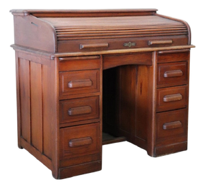Early 20th Century Roll Top Desk in Oak