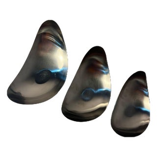 Leaf Serving Bowls by Helle Damkjær for Georg Jensen, Set of 3 For Sale