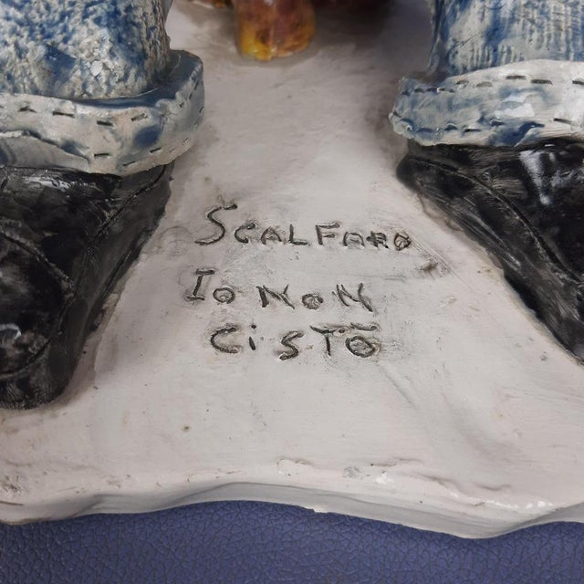 Vintage Scalfaro Ceramic Humorous Political Figure by Maiorana Giuseppe, 1960s For Sale - Image 17 of 18