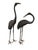 This is a wonderful pair of well delineated cranes for the garden. The cranes appear to be composed of cast bronze, and we...