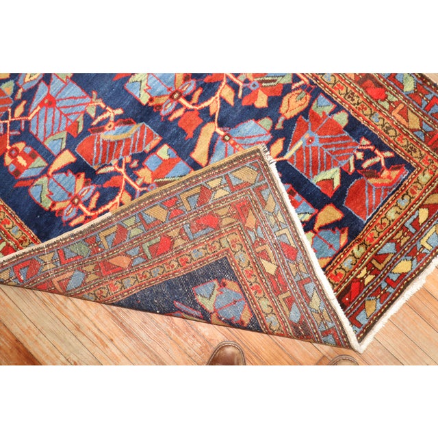 Zabihi Collection Vibrant Vintage Persian Rug - 4' x 5'6" For Sale - Image 9 of 10