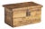 Portuguese Chestnut and Iron Chest, 19th Century For Sale
