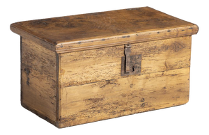 Portuguese Chestnut and Iron Chest, 19th Century
