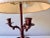 Late 20th Century Three Candle Red Tole Bouillotte Lamp For Sale - Image 10 of 12