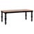 French Provincial style dining room table with black ebonized legs Handmade with solid wood.