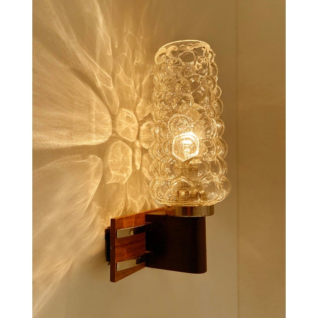 Metal Vintage Bubble Glass Sconces, 1960s, Set of 2 For Sale - Image 7 of 15