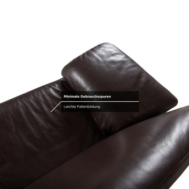 Leather Brown Two-Seater Sofa with Manual Function by Jori Linea, Set of 2 For Sale - Image 10 of 17