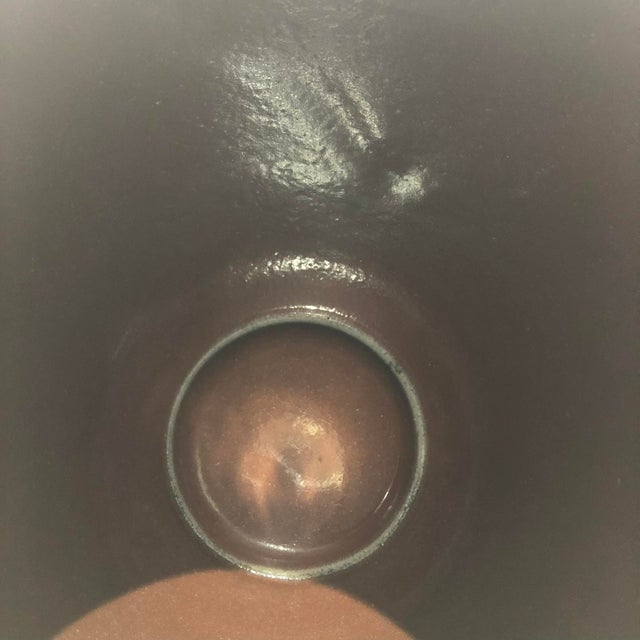 Vintage Craquelure Ceramic Vase by Fridegart Glatzle for Karlsruhe Majolika, 1980s For Sale - Image 12 of 13