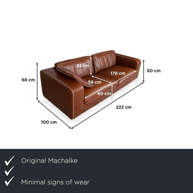 with this brown Machalke Valentino three-seater sofa, you'll bring home an absolutely fantastic comfort highlight that...