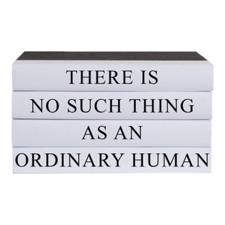 Decorative Books - Quote Book Stack - "Ordinary Human" For Sale