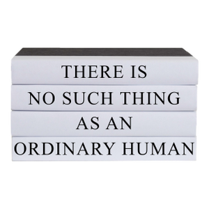 Decorative Books - Quote Book Stack - "Ordinary Human"