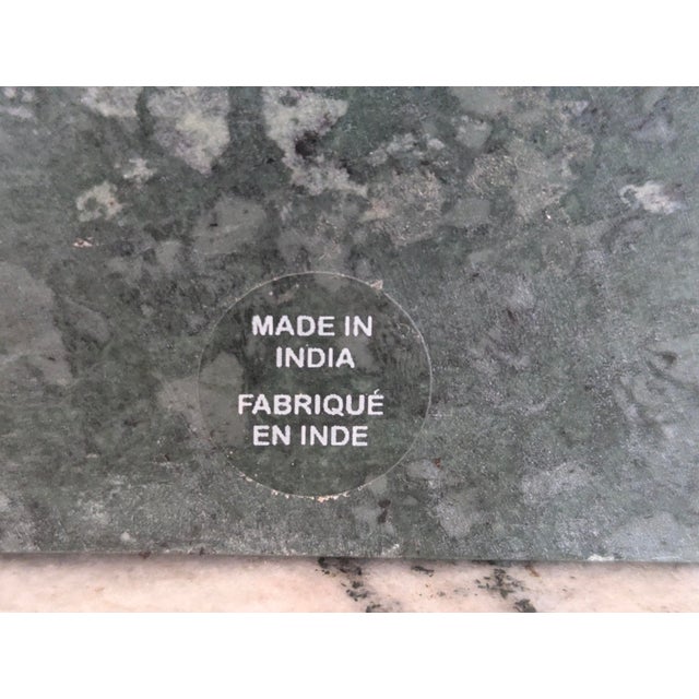 Green Vintage Neoclassical Postmodern Green Marble Obelisk and Decorative Box- Set of 2 For Sale - Image 8 of 9