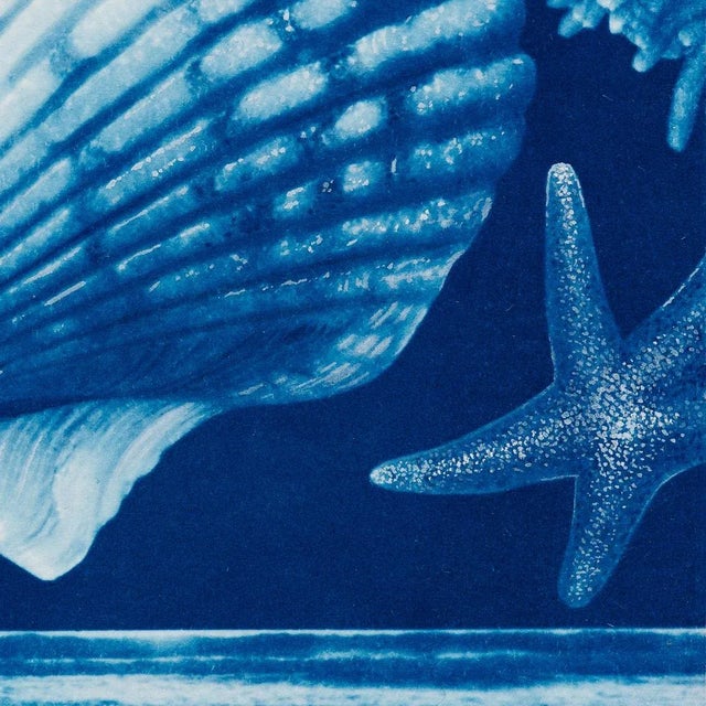 Abstract Original Watercolor and Cyanotype on Hahnemuhle Platinum Rag Paper, "Saltwater Gradient, Var 7" For Sale - Image 3 of 3