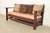 Wood Stickley Brothers Style Antique Mission Oak Arts & Crafts Open Arm Settle Sofa, Circa 1910 For Sale - Image 7 of 14