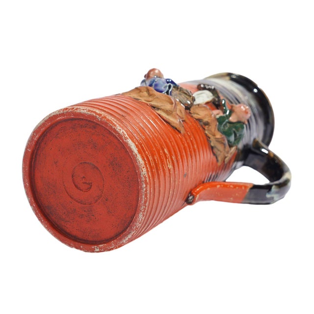 Japanese Sumida Gawa Ceramic Pitcher, C. 1890-1910 For Sale - Image 12 of 12