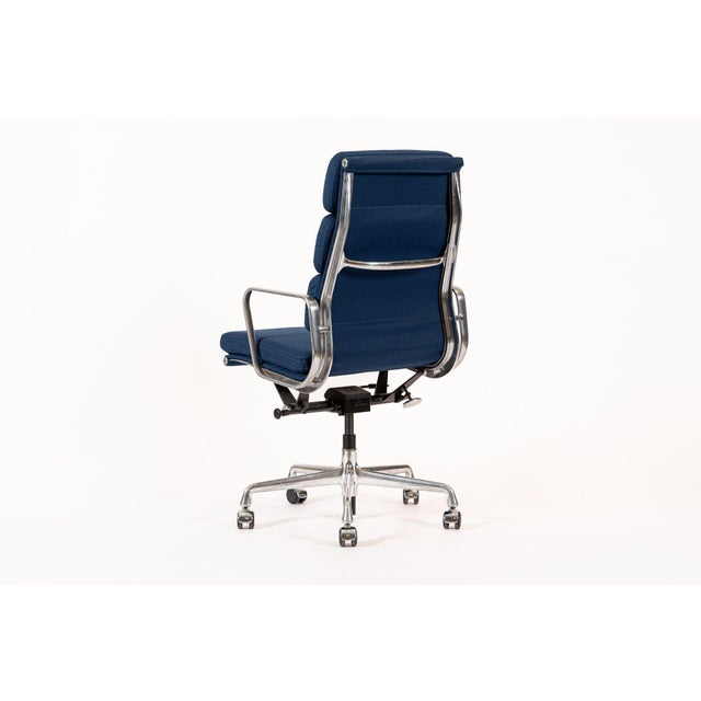 Herman Miller Eames Tall Navy Blue Fabric Desk Chair Soft Pad For Sale - Image 12 of 16