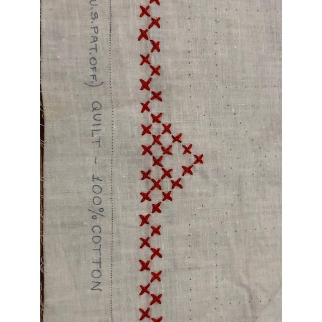 Tan A Pair of Vintage Hand Embroidered Curtains Criss Cross 35”w X 100”l For Sale - Image 8 of 12