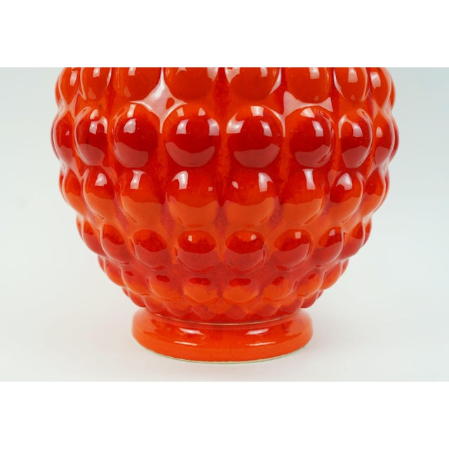 1960s Model 65 45 WGP Vase Bubble Decor Red and Orange by Bay Keramik, 1960s For Sale - Image 5 of 12