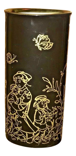 Edna Hibel Rosenthal “Festival Annual” Golden Vase
