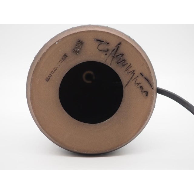 Ceramic Handmade Blue Ceramic Table Lamp by Tomas Anagrius for Kvidinge Keramik, Sweden, 1960s For Sale - Image 7 of 10