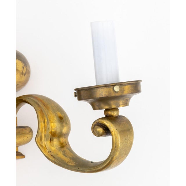 French French Empire Style Bronze Three-Light Wall Sconce For Sale - Image 3 of 9