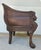 Origial retail $22,494, elegant modern Baker Furniture Regency Style Cognac Velvet Tub Chairs Pair, carved wood frames,...