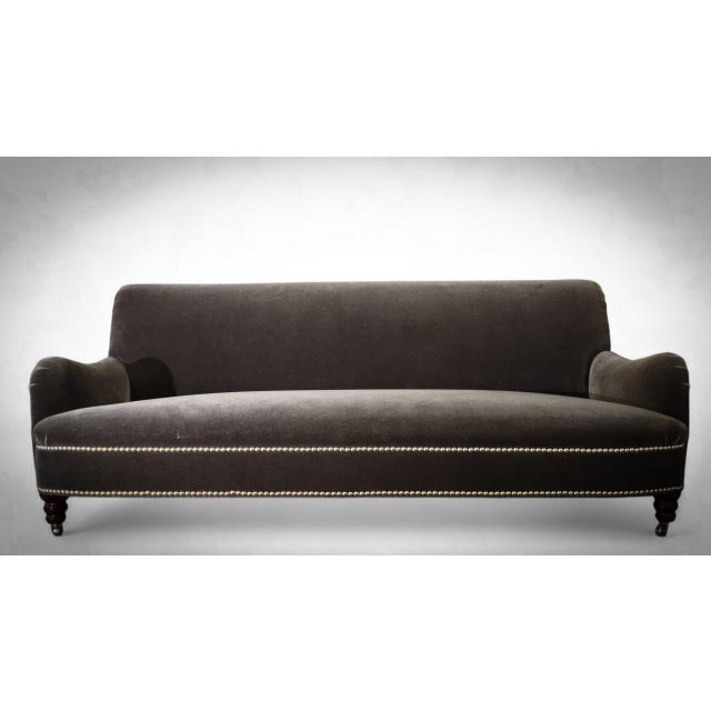 Jules 2-Seater Sofa with Grey Mohair Upholstery from George Smith, 2010s For Sale - Image 3 of 18
