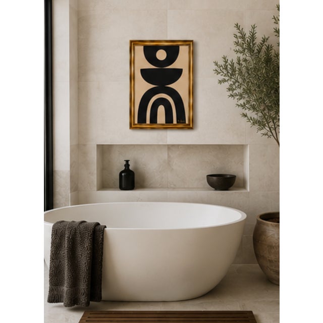 Balance in Form is an original abstract composition from Bryan Boomershine’s Cream & Black Organic Collection, exploring...