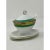 Hollywood Regency Mid 20th Century Richard Ginori Italian Porcelain Condiment Dish & Spoon - 3 Pc. Set For Sale - Image 3 of 5