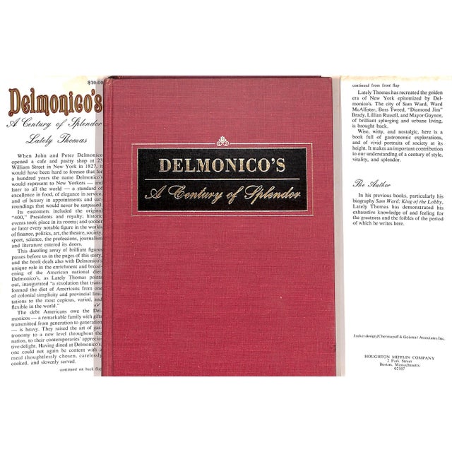 THOMAS, Lately [374] pp. Houghton Mifflin Company 1967 9 1/4" x 6 3/8" Delmonico's is the name of a series of restaurants...