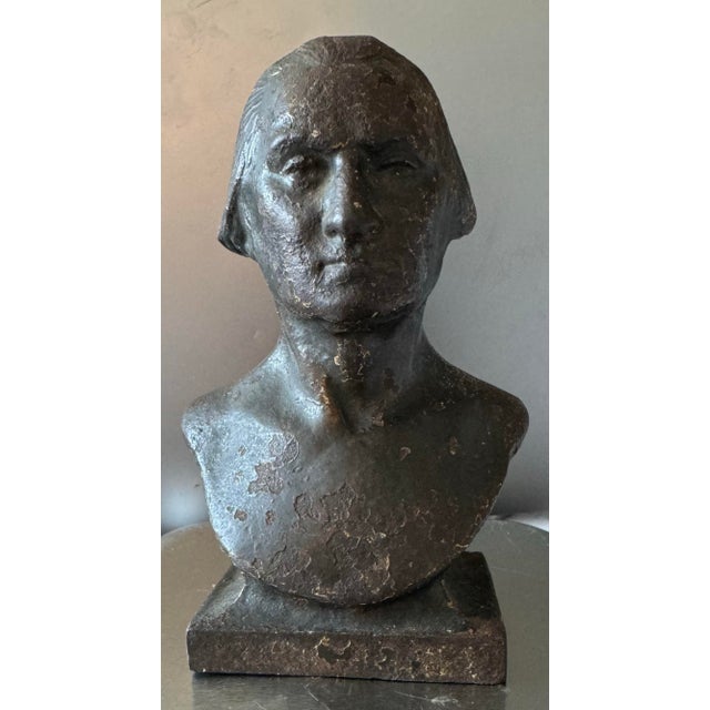 George Washington Late 19th Century Cast-Iron Bust With Bronze Finish For Sale In Philadelphia - Image 6 of 8