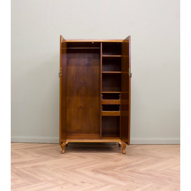 Art Deco Walnut Compact Wardrobe, 1930s For Sale - Image 4 of 12