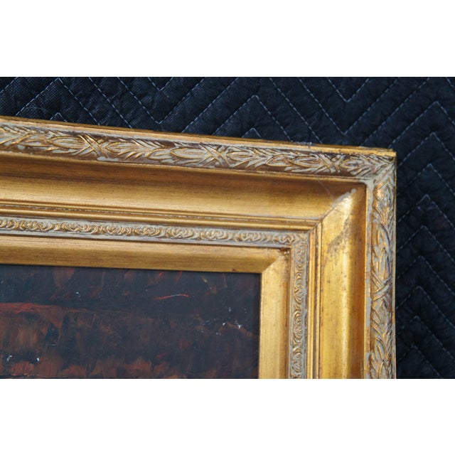 Late 20th Century Still Life With a Chest of Drawers After Paul Cezanne Oil Painting Framed For Sale - Image 10 of 11