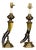 1970s Chapman Faux Horn and Brass Table Lamps - a Pair For Sale