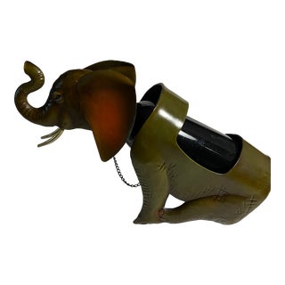 Vintage Elephant Wine Bottle Holder For Sale